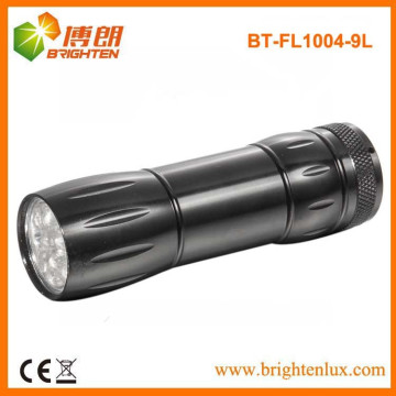 Factory Bulk Sale Cheap EDC Flashlight, Aluminum 9 led Flashlight Free